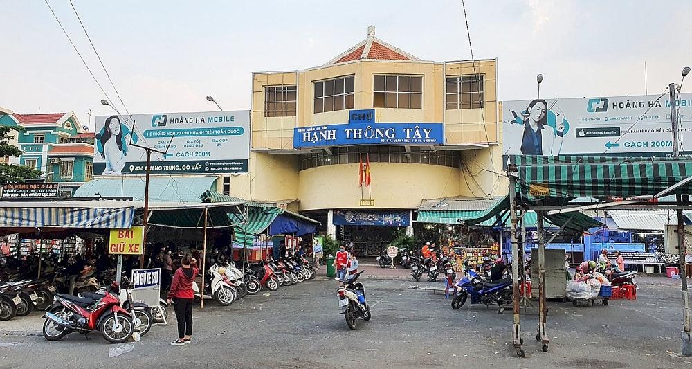 A bustling local market 